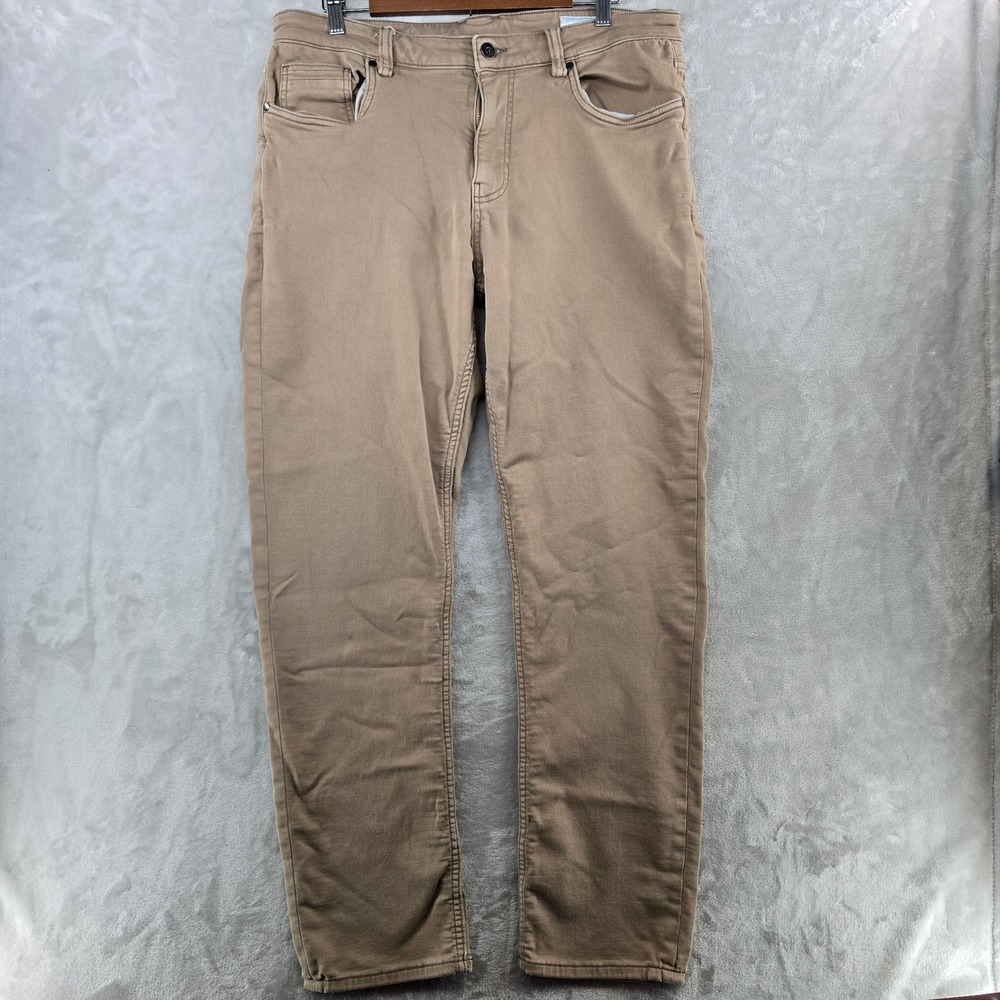 TPJ the perfect jean Athletic Fit Pants Mens 36x34 Tan Stretch Cotton Twill